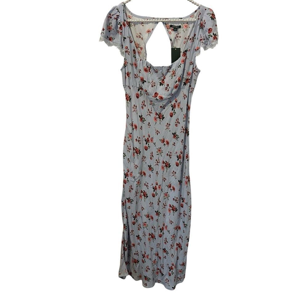 Women's Flutter Cap Sleeve Maxi Dress Small Wild Fable Babydoll Fairy Y2K Floral